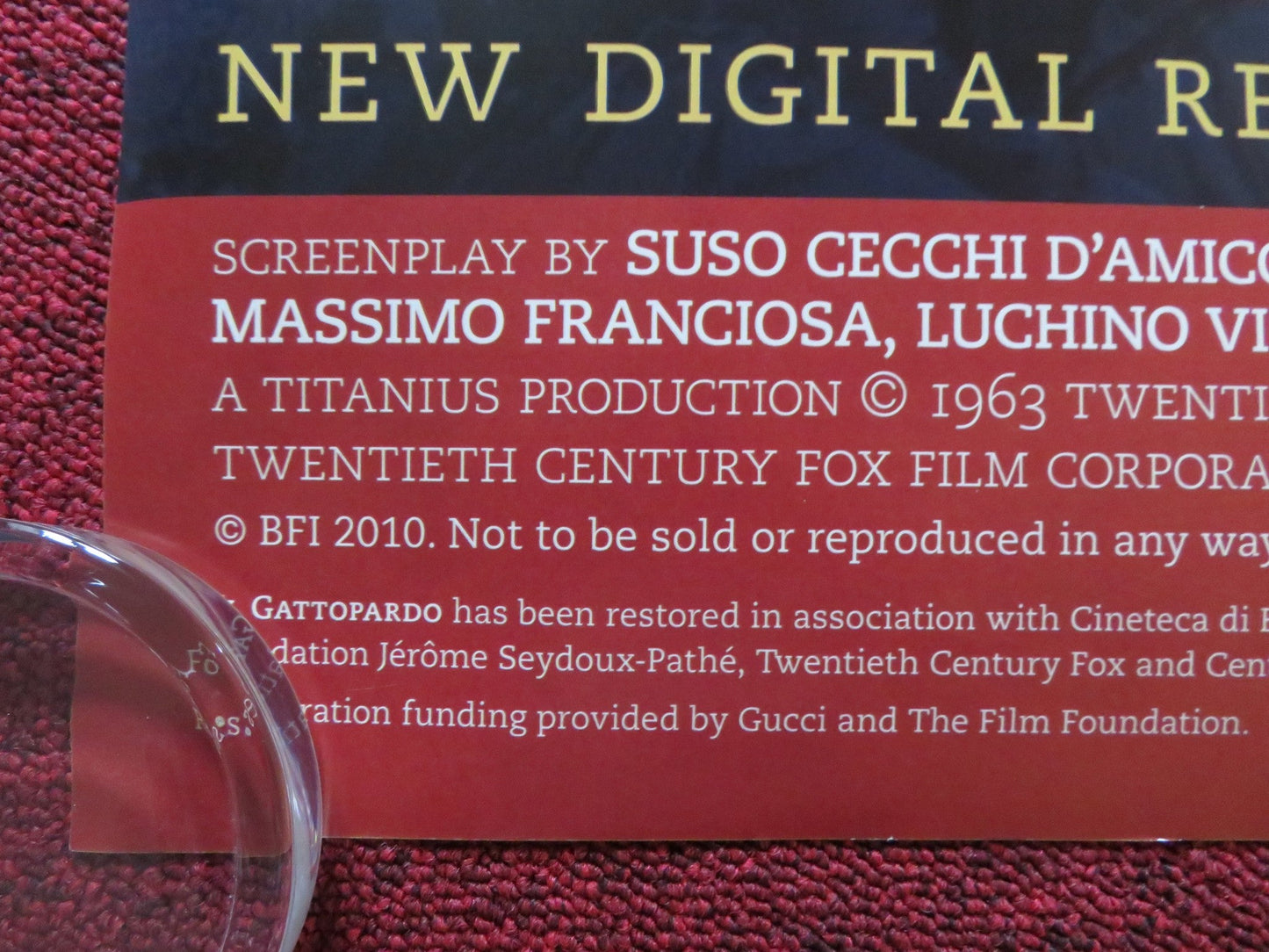 THE LEOPARD UK QUAD (30"x 40") ROLLED POSTER CLAUDIA CARDINALE B. LANCASTER 2010 Rendezvous Cinema Movie posters