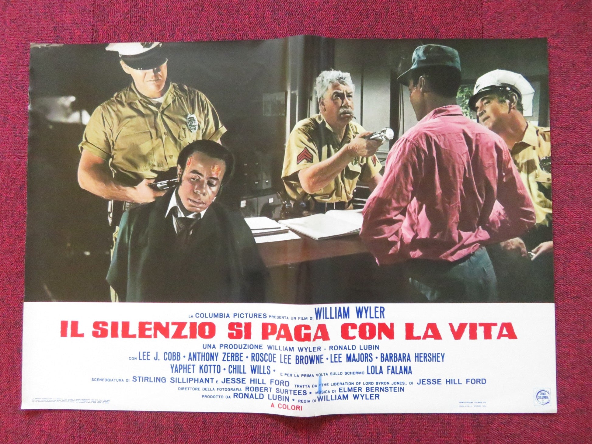 THE LIBERATION OF L.B. JONES - H ITALIAN FOTOBUSTA POSTER LEE J. COBB 1970 Rendezvous Cinema Movie posters
