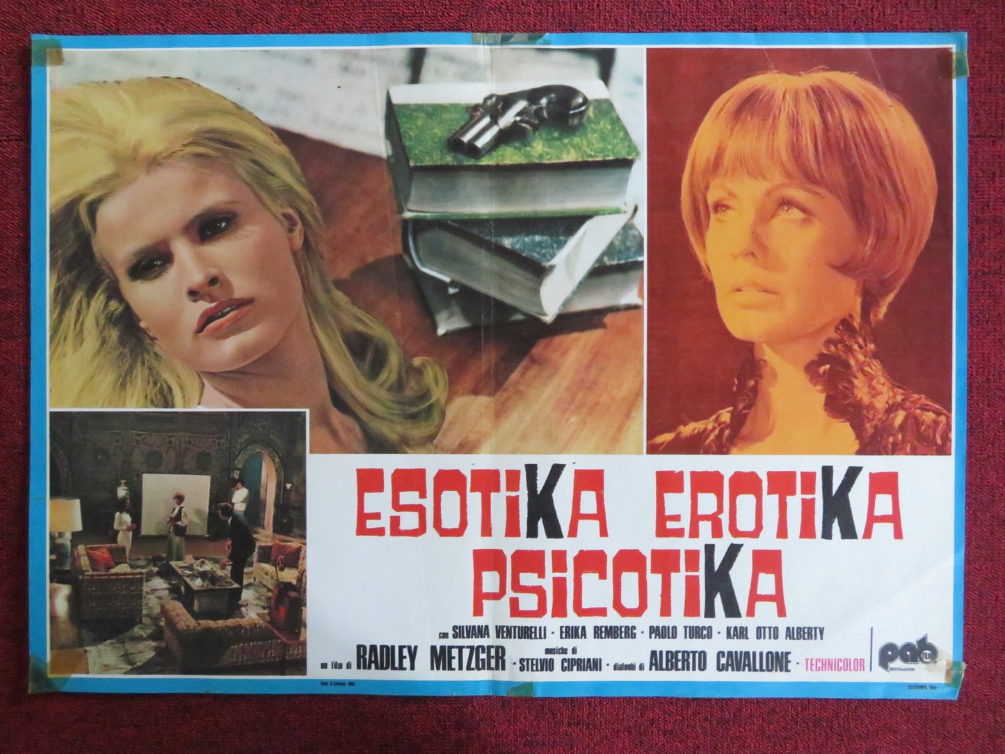 THE LICKERISH QUARTET - B ITALIAN FOTOBUSTA POSTER SILVANA VENTURELLI 1975 Rendezvous Cinema Movie posters