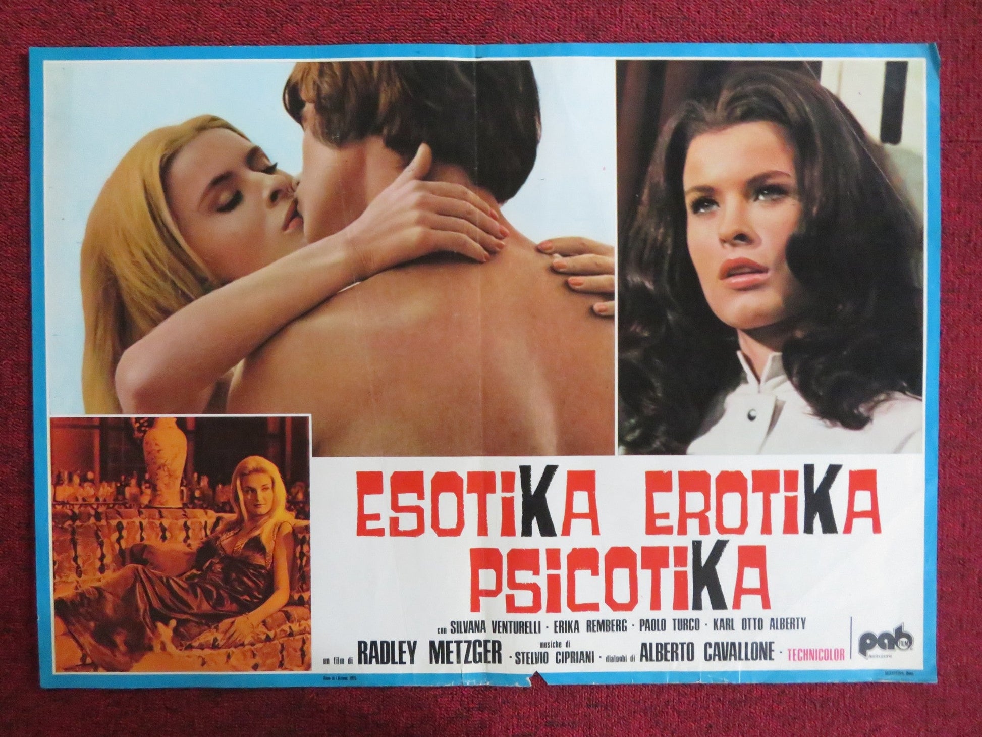 THE LICKERISH QUARTET - D ITALIAN FOTOBUSTA POSTER SILVANA VENTURELLI 1975 Rendezvous Cinema Movie posters