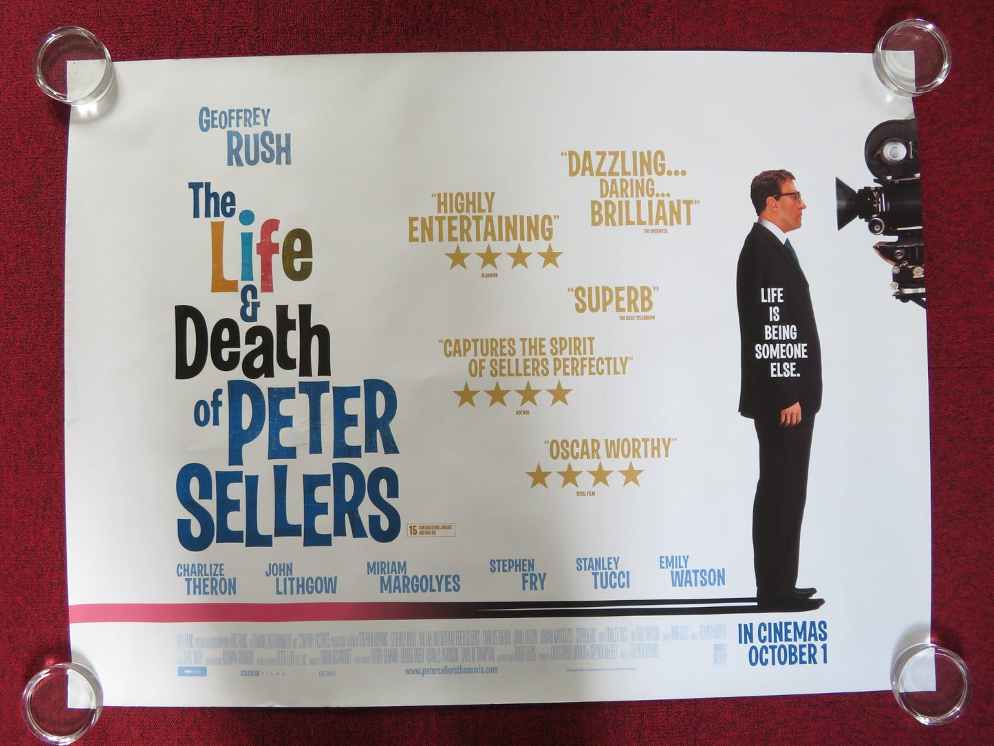 THE LIFE AND DEATH OF PETER SELLERS UK QUAD (30"x 40") ROLLED POSTER 2004 Rendezvous Cinema Movie posters