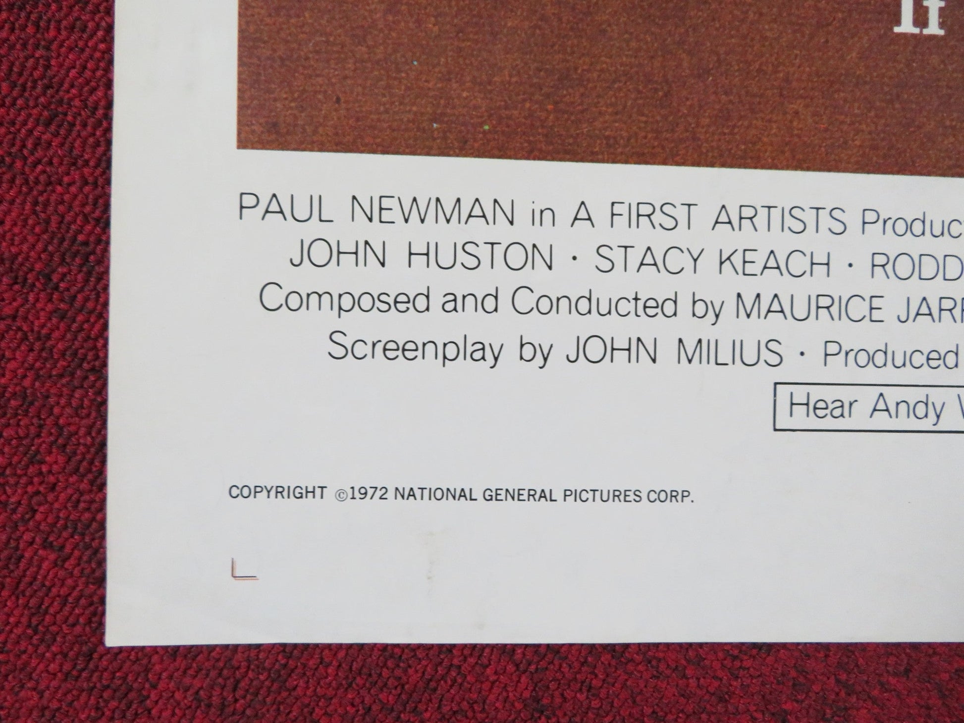 THE LIFE AND TIMES OF JUDGE ROY BEAN FOLDED US ONE SHEET POSTER PAUL NEWMAN 1972 Rendezvous Cinema Movie posters