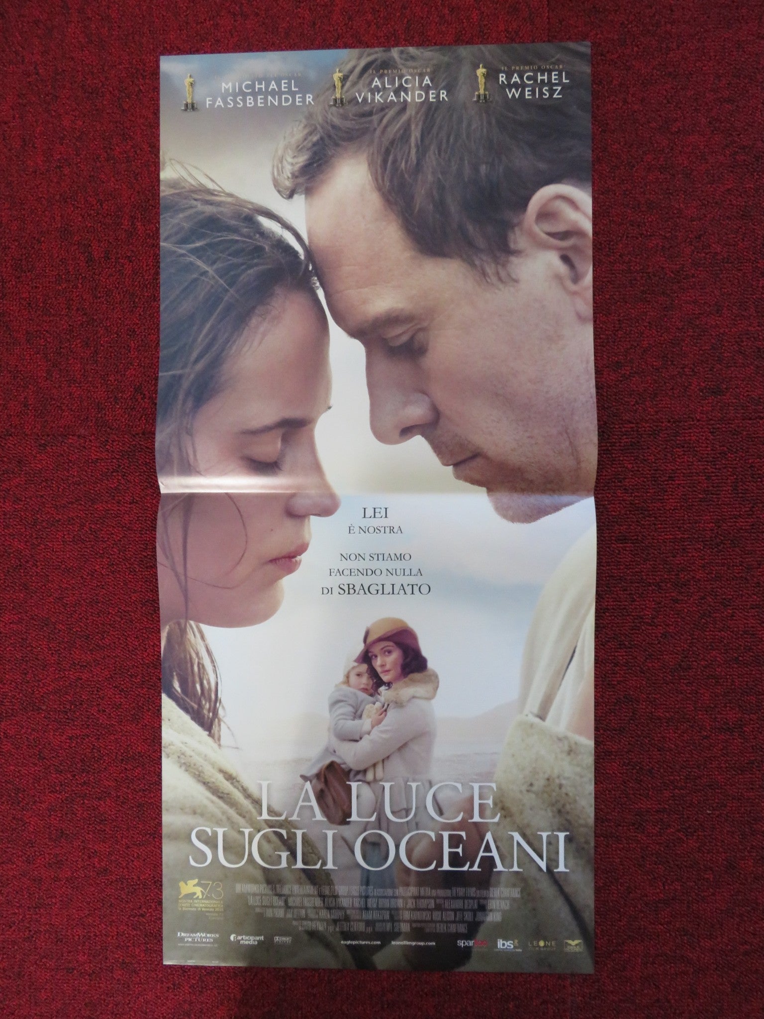 THE LIGHT BETWEEN OCEANS ITALIAN LOCANDINA POSTER MICHAEL FASSBENDER 2016 Rendezvous Cinema Movie posters