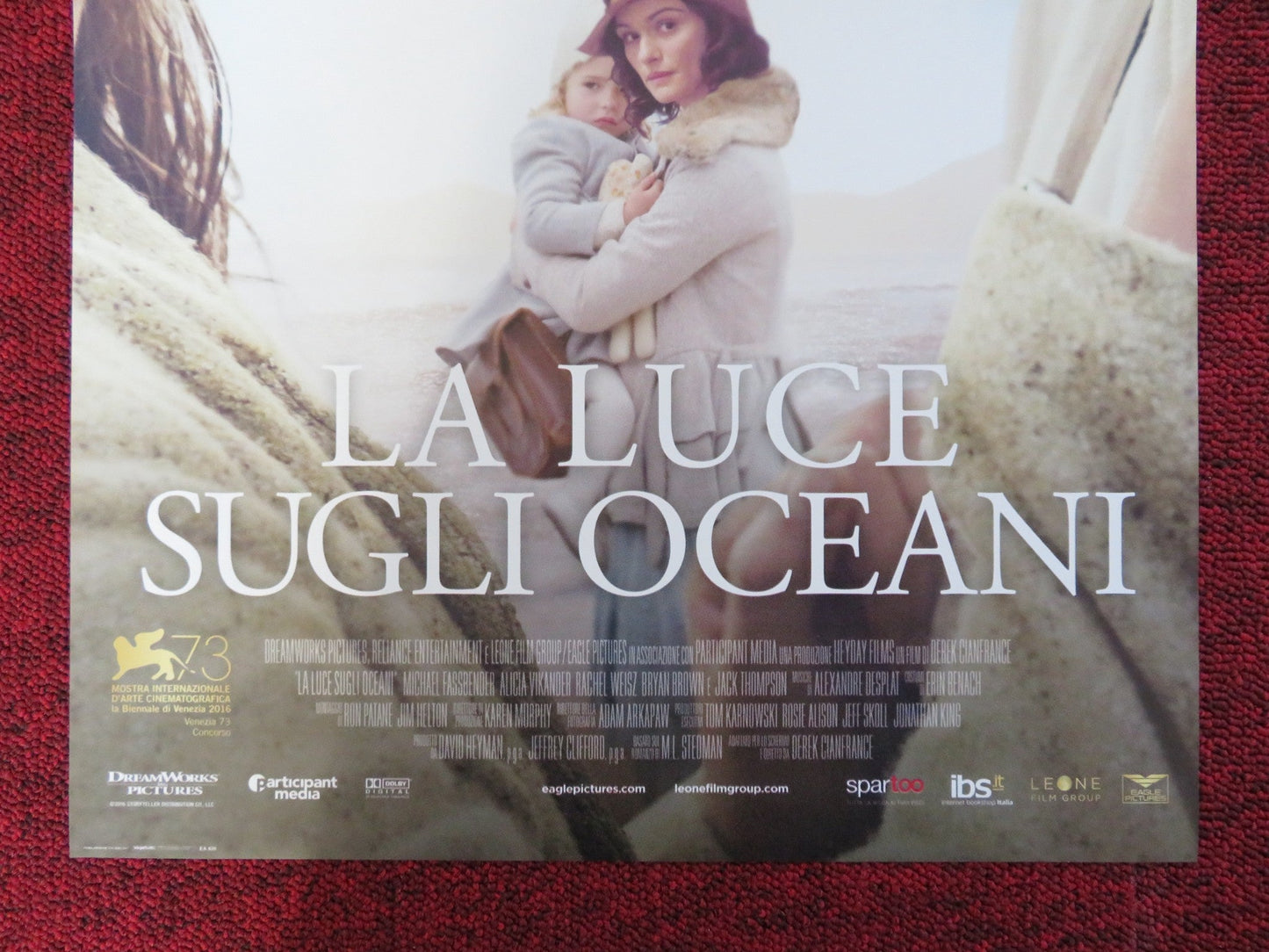 THE LIGHT BETWEEN OCEANS ITALIAN LOCANDINA POSTER MICHAEL FASSBENDER 2016 Rendezvous Cinema Movie posters