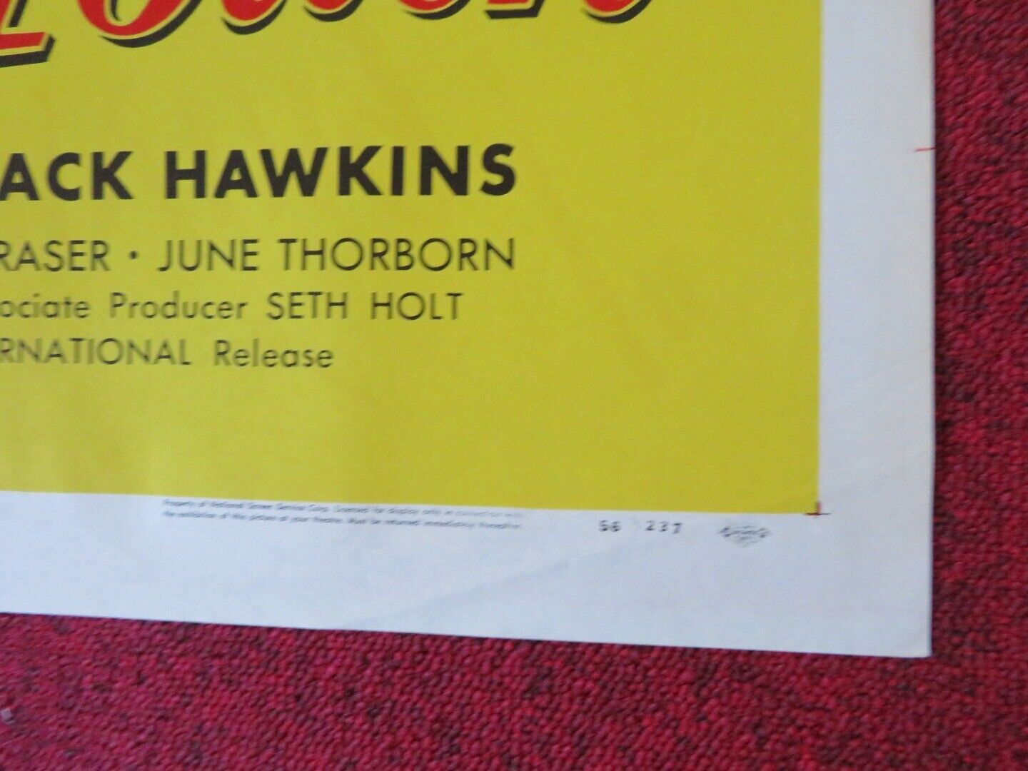 THE LIGHT TOUCH / Touch and Go FOLDED US ONE SHEET POSTER JACK HAWKINS 1956 Movie posters