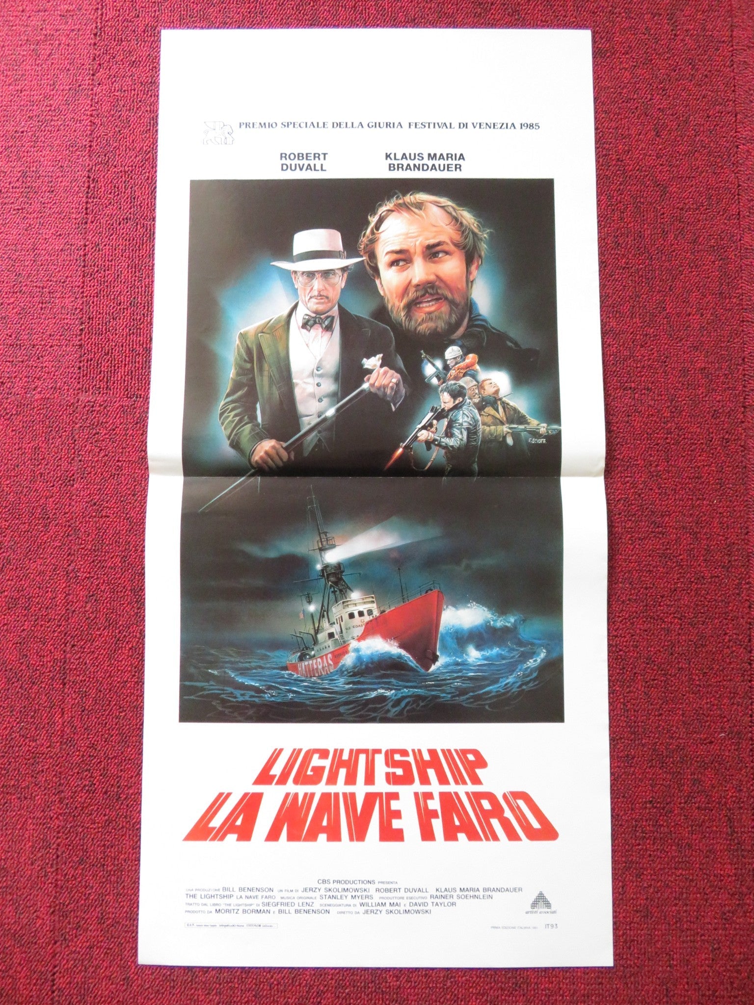 THE LIGHTSHIP ITALIAN LOCANDINA POSTER ROBERT DUVALL KLAUS MARIA BRANDAUER 1985 Rendezvous Cinema Movie posters