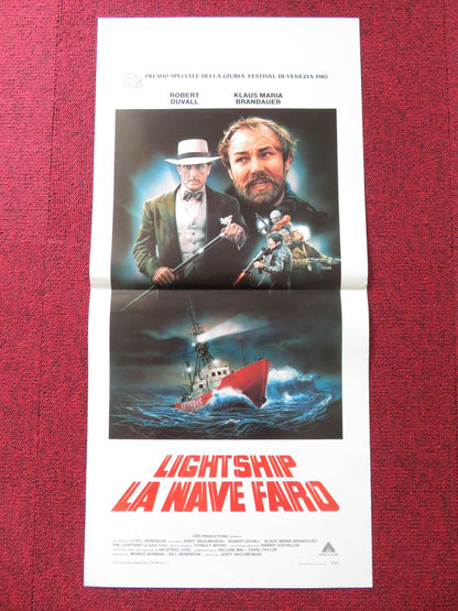 THE LIGHTSHIP ITALIAN LOCANDINA POSTER ROBERT DUVALL KLAUS MARIA BRANDAUER 1985 Rendezvous Cinema Movie posters