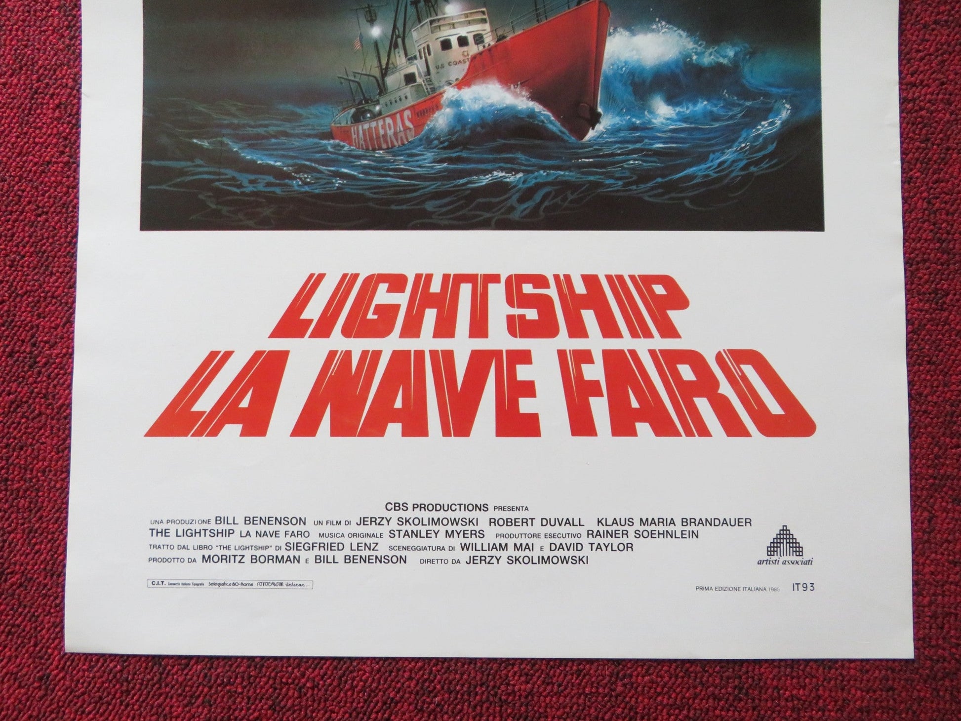 THE LIGHTSHIP ITALIAN LOCANDINA POSTER ROBERT DUVALL KLAUS MARIA BRANDAUER 1985 Rendezvous Cinema Movie posters