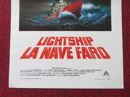 THE LIGHTSHIP ITALIAN LOCANDINA POSTER ROBERT DUVALL KLAUS MARIA BRANDAUER 1985 Rendezvous Cinema Movie posters