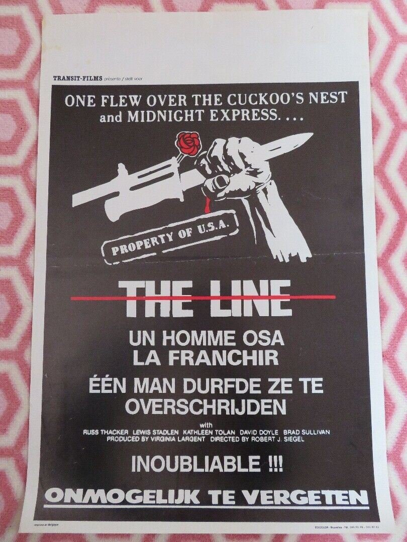 THE LINE / PARADES BELGIUM (21.5"x 14") POSTER RUSS THACKER LEWIS STADLEN 1972 Movie posters