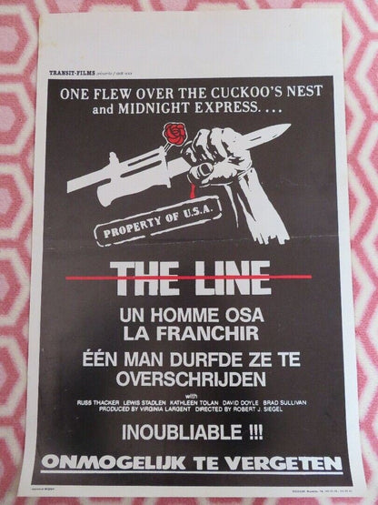 THE LINE / PARADES BELGIUM (21.5"x 14") POSTER RUSS THACKER LEWIS STADLEN 1972 Movie posters