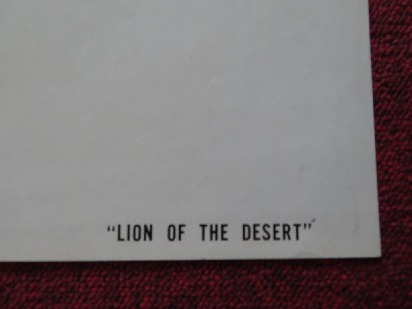 THE LION OF THE DESERT US ONE SHEET POSTER ANTHONY QUINN OLIVER REED 1980 - Rendezvous Cinema