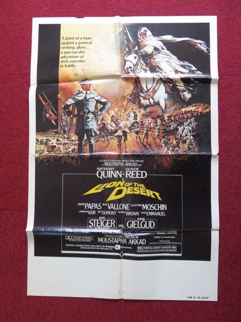 THE LION OF THE DESERT US ONE SHEET POSTER ANTHONY QUINN OLIVER REED 1980 - Rendezvous Cinema