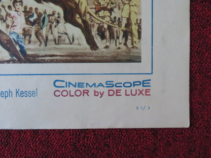 THE LION US HALF SHEET (22"x 28") POSTER WILLIAM HOLDEN TREVOR HOWARD 1963 Rendezvous Cinema Movie posters