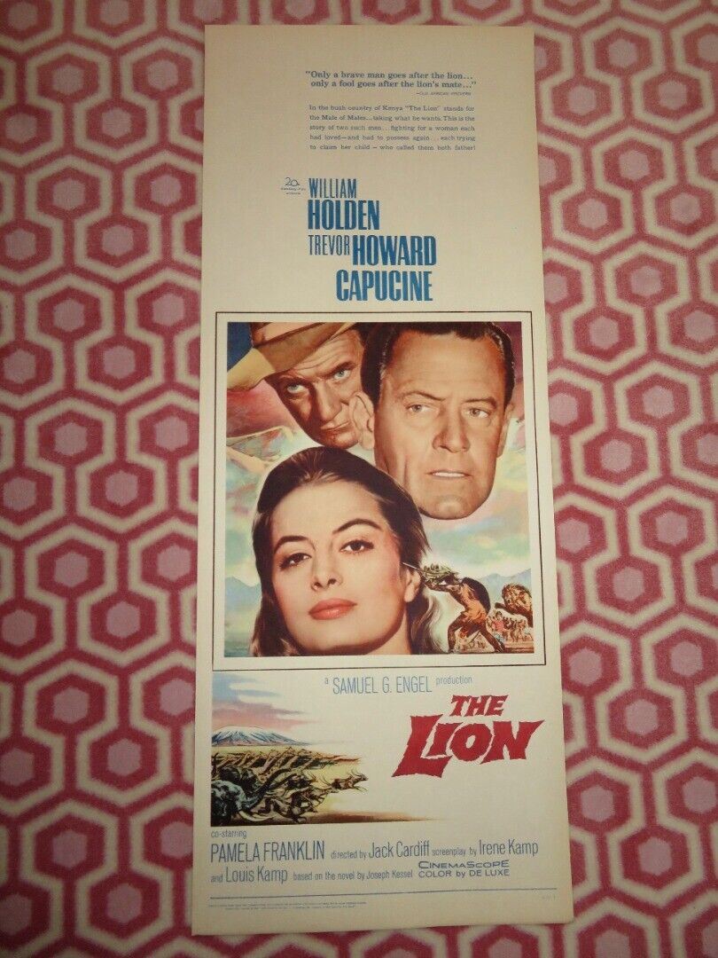 THE LION US INSERT (14"x 36") POSTER WILLIAM HOLDEN TREVOR HOWARD CAPUCINE 1963 - Rendezvous Cinema