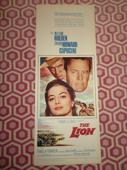 THE LION US INSERT (14"x 36") POSTER WILLIAM HOLDEN TREVOR HOWARD CAPUCINE 1963 - Rendezvous Cinema