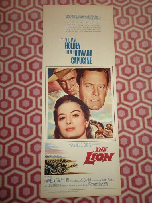 THE LION US INSERT (14"x 36") POSTER WILLIAM HOLDEN TREVOR HOWARD CAPUCINE 1963 - Rendezvous Cinema