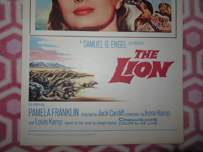 THE LION US INSERT (14"x 36") POSTER WILLIAM HOLDEN TREVOR HOWARD CAPUCINE 1963 - Rendezvous Cinema