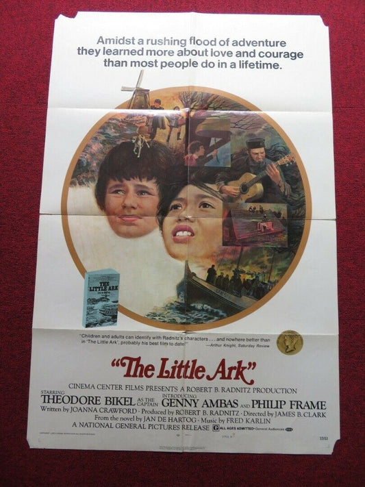 THE LITTLE ARK STYLE B FOLDED US ONE SHEET POSTER THEODORE BIKEL G. AMBAS 1972 Movie posters