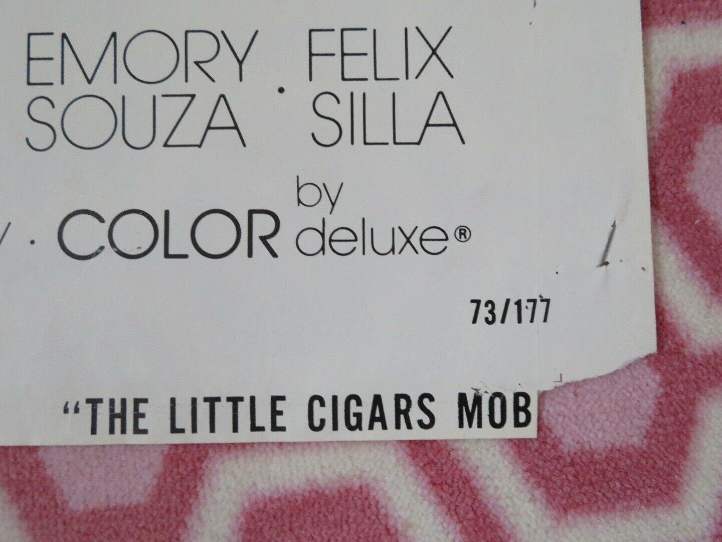 THE LITTLE CIGARS MOB 1973 US ONE SHEET POSTER ANGEL TOMPKINS B CURTIS Movie posters