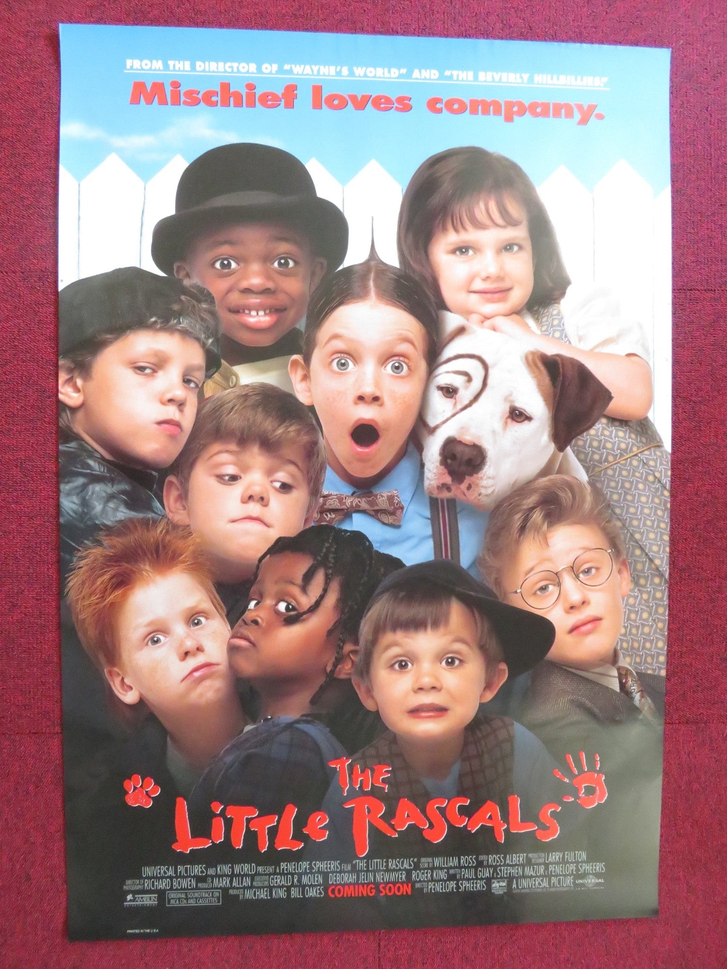 THE LITTLE RASCALS US ONE SHEET ROLLED POSTER TRAVIS TEDFORD JORDAN WARKOL 1994 Rendezvous Cinema Movie posters