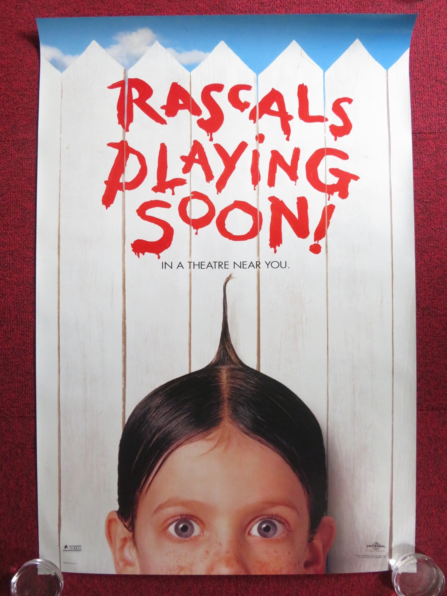 THE LITTLE RASCALS US ONE SHEET ROLLED POSTER TRAVIS TEDFORD KEVIN J. WOODS 1994 Rendezvous Cinema Movie posters