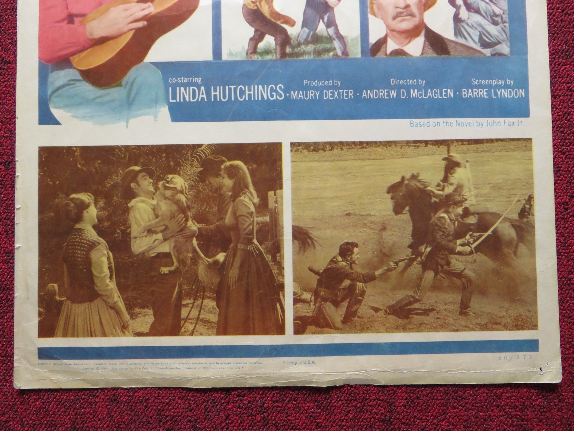 THE LITTLE SHEPHERD OF KINGDOM COME US INSERT (14"x 36") POSTER J RODGERS 1960 Rendezvous Cinema Movie posters