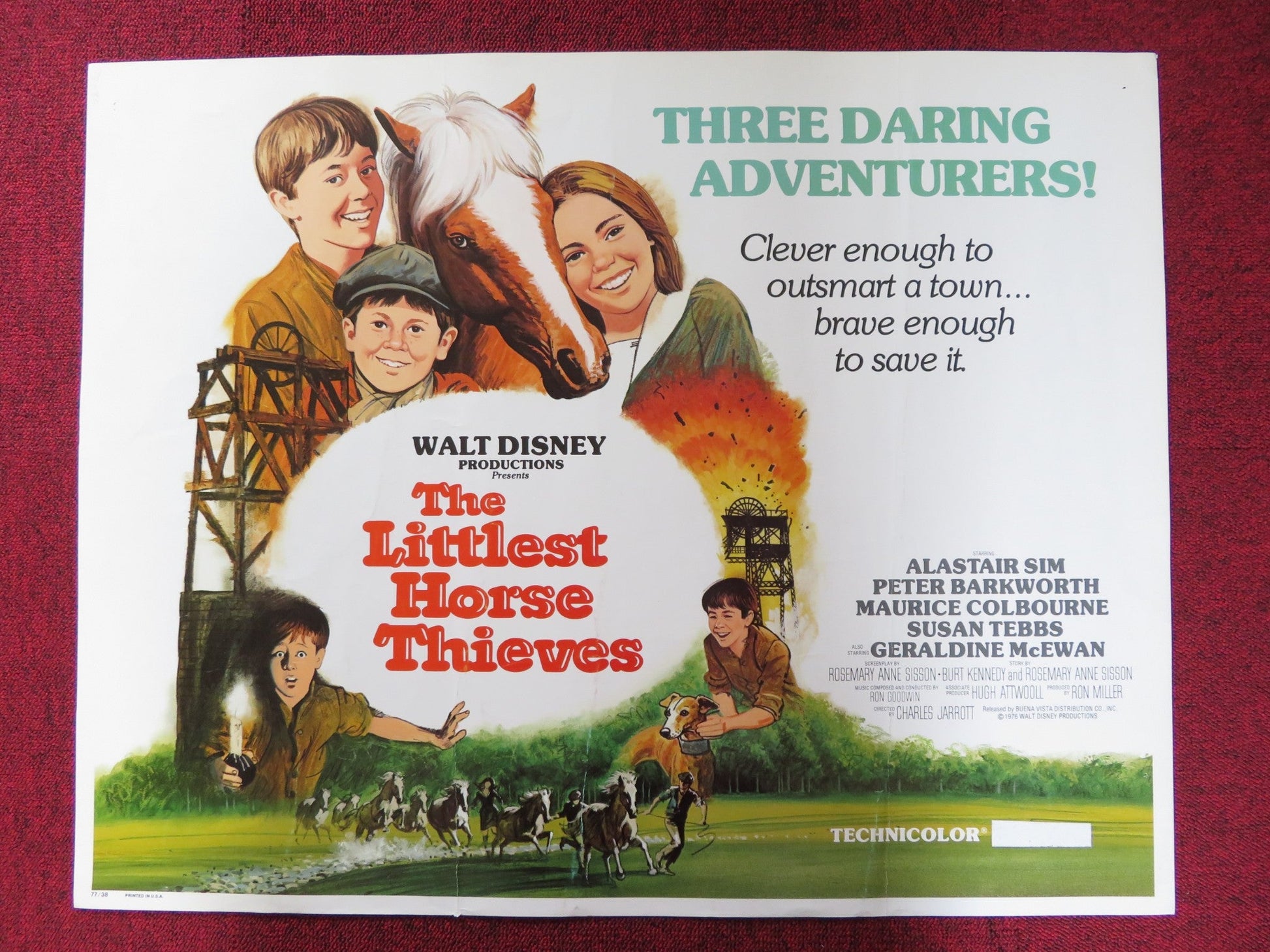 THE LITTLEST HORSE THIEVES US HALF SHEET (22"x 28") POSTER ALASTAIR SIM 1976 Rendezvous Cinema Movie posters