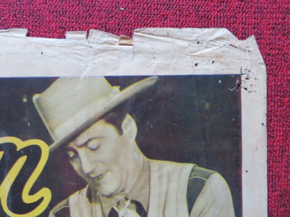 THE LONE RIDER RIDES ON FOLDED US ONE SHEET POSTER GEORGE HOUSTON 1941 Movie posters