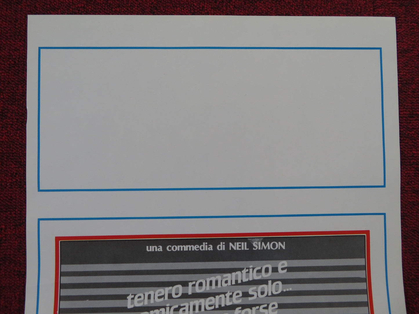 THE LONELY GUY ITALIAN LOCANDINA POSTER STEVE MARTIN CHARLES GRODIN 1987 Rendezvous Cinema Movie posters