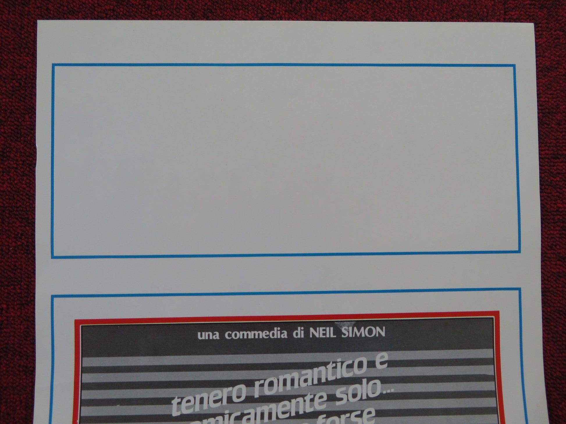 THE LONELY GUY ITALIAN LOCANDINA POSTER STEVE MARTIN CHARLES GRODIN 1987 Rendezvous Cinema Movie posters