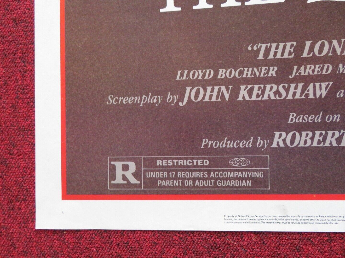 THE LONELY LADY US ONE SHEET POSTER PIA ZADORA LLOYD BOCHNER 1982 Movie posters