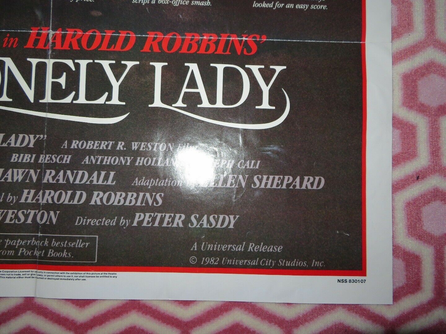 THE LONEY LADY US ONE SHEET POSTER BIBI BECHE HAROLD ROBBINS 1983 - Rendezvous Cinema