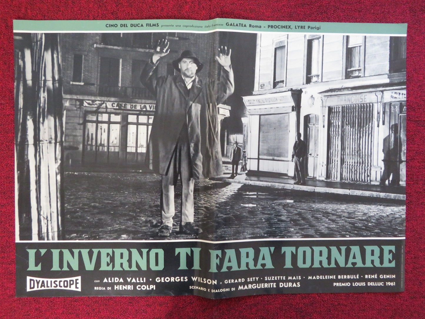 THE LONG ABSENCE ITALIAN FOTOBUSTA POSTER ALIDA VALLI GEORGES WILSON 1961 Rendezvous Cinema Movie posters