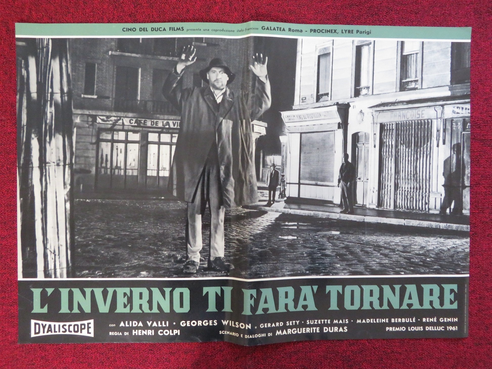 THE LONG ABSENCE ITALIAN FOTOBUSTA POSTER ALIDA VALLI GEORGES WILSON 1961 Rendezvous Cinema Movie posters