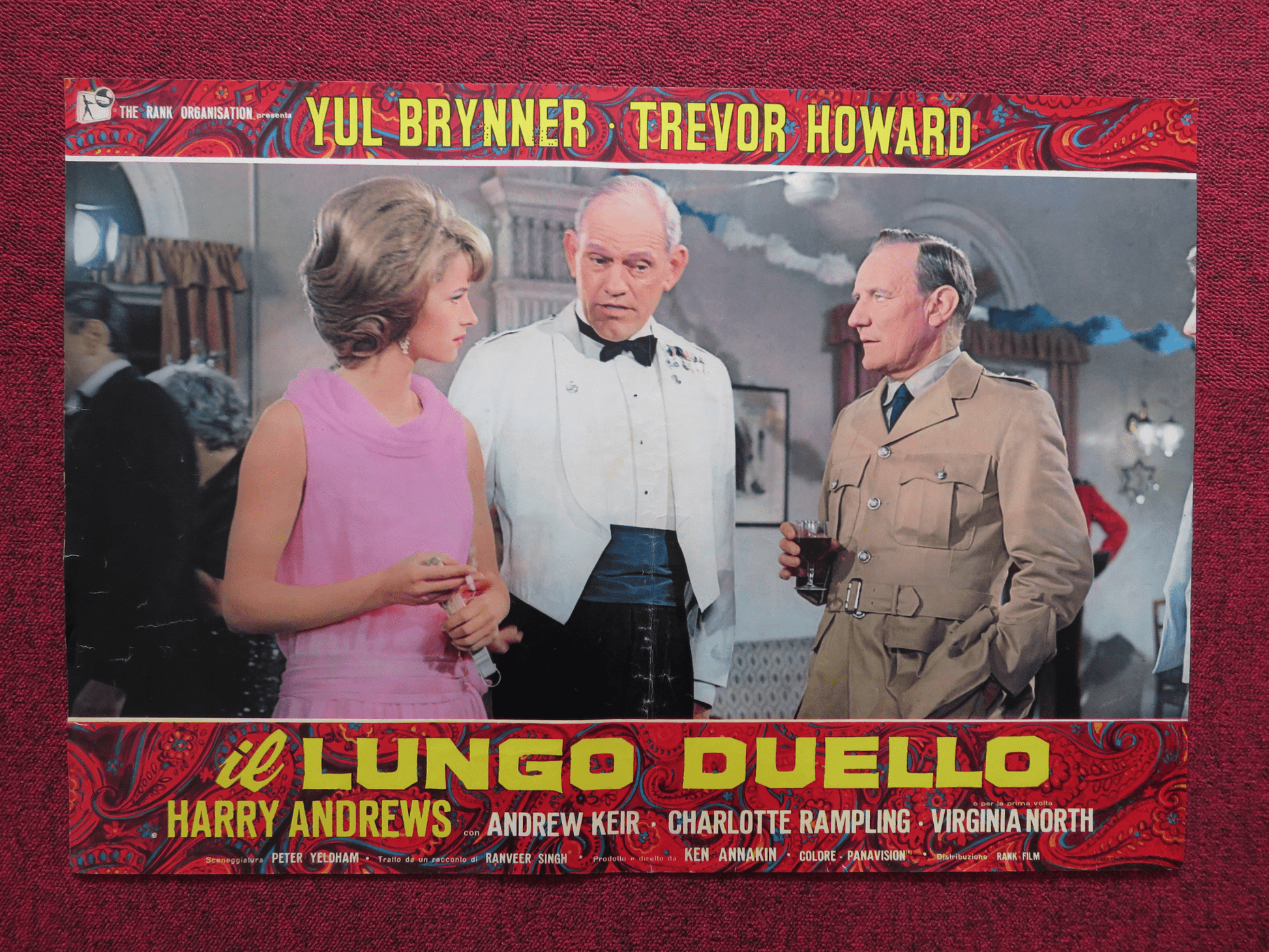 THE LONG DUEL ITALIAN FOTOBUSTA POSTER YUL BRYNNER TREVOR HOWARD 1967 Rendezvous Cinema Movie posters
