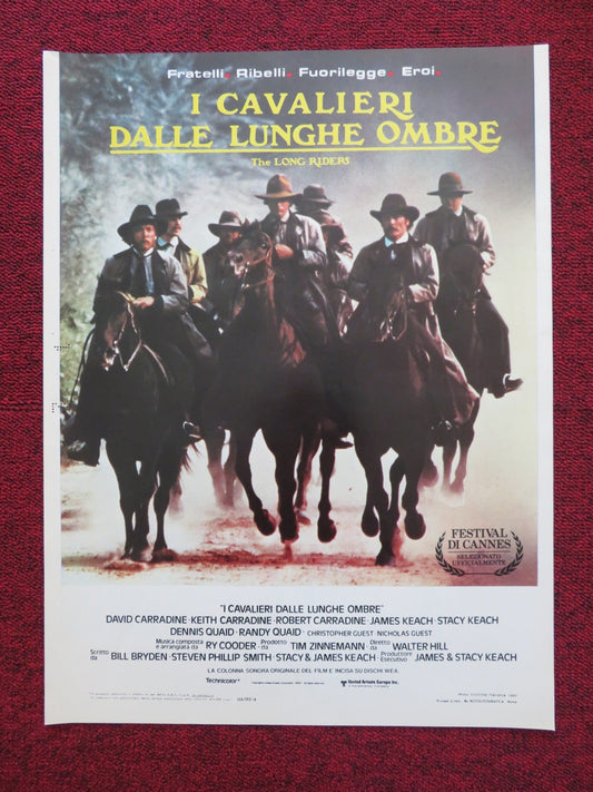 THE LONG RIDERS - A ITALIAN FOTOBUSTA POSTER DAVID CARRIDINE DENNIS QUAID 1980 Rendezvous Cinema Movie posters