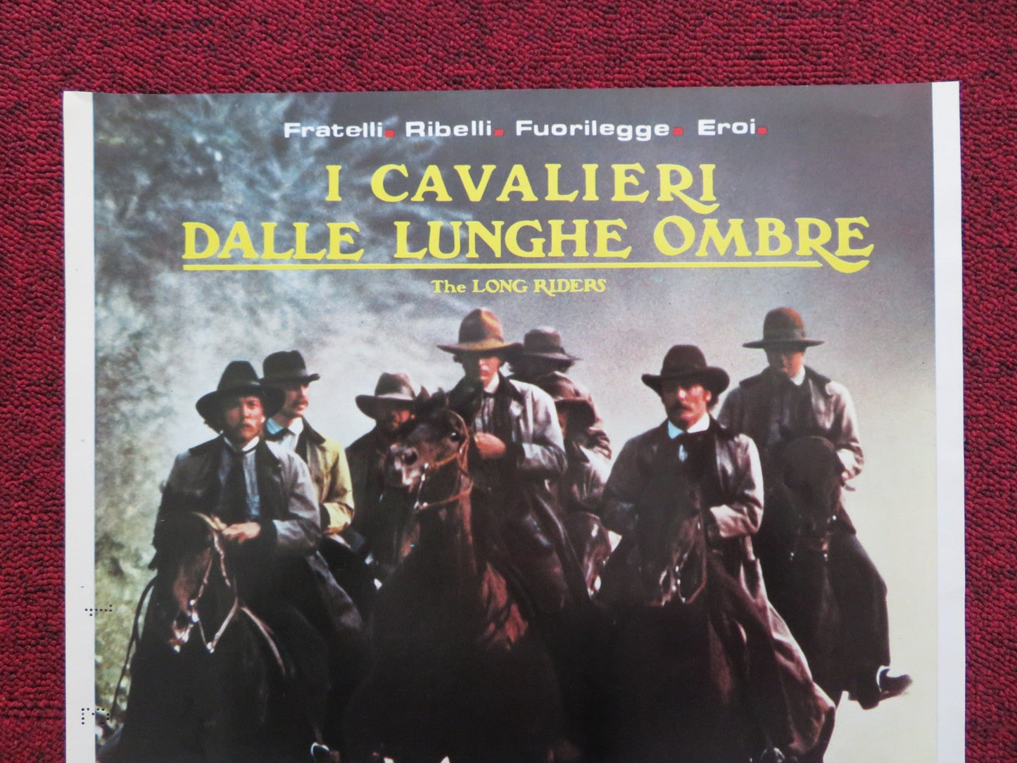 THE LONG RIDERS - A ITALIAN FOTOBUSTA POSTER DAVID CARRIDINE DENNIS QUAID 1980 Rendezvous Cinema Movie posters