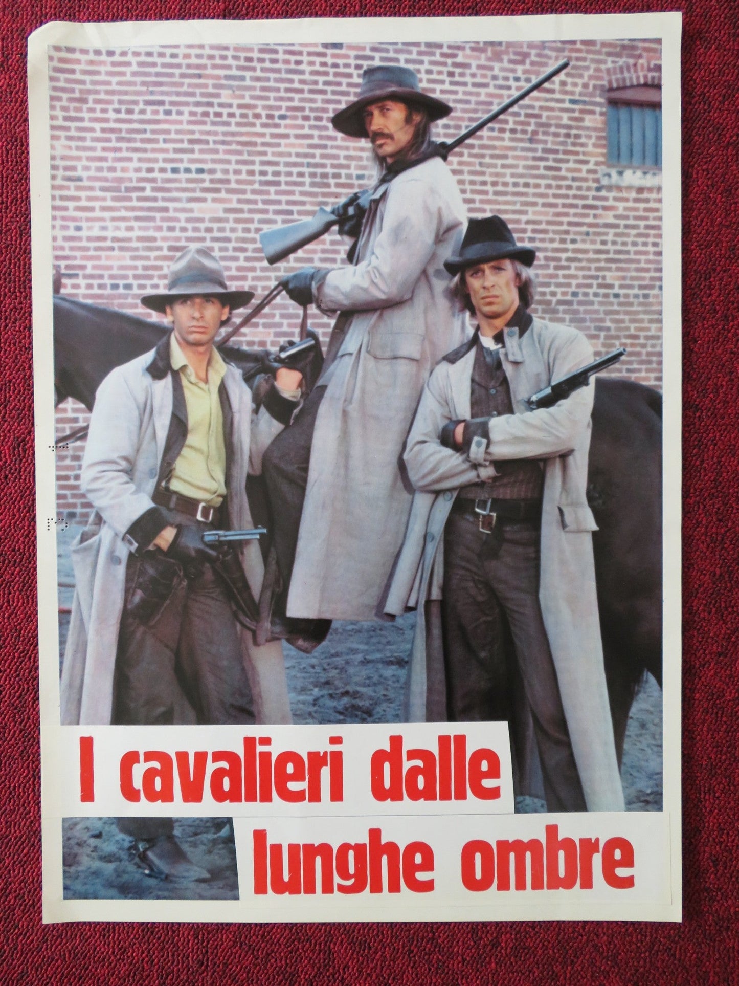 THE LONG RIDERS - C ITALIAN FOTOBUSTA POSTER DAVID CARRIDINE DENNIS QUAID 1980 Rendezvous Cinema Movie posters