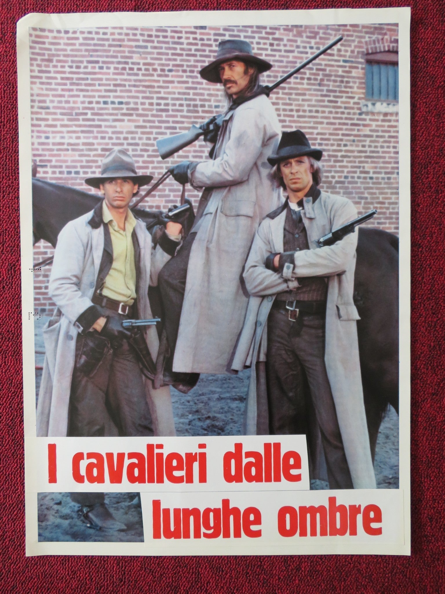 THE LONG RIDERS - C ITALIAN FOTOBUSTA POSTER DAVID CARRIDINE DENNIS QUAID 1980 Rendezvous Cinema Movie posters