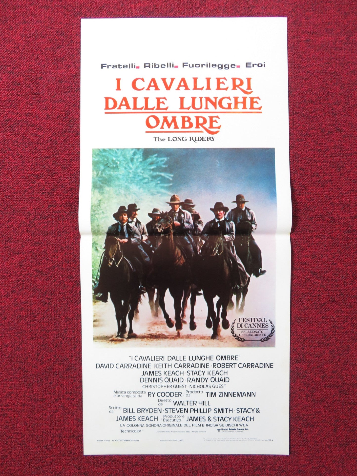 THE LONG RIDERS ITALIAN LOCANDINA POSTER DAVID CARRADINE STACY KEACH 1980 Rendezvous Cinema Movie posters