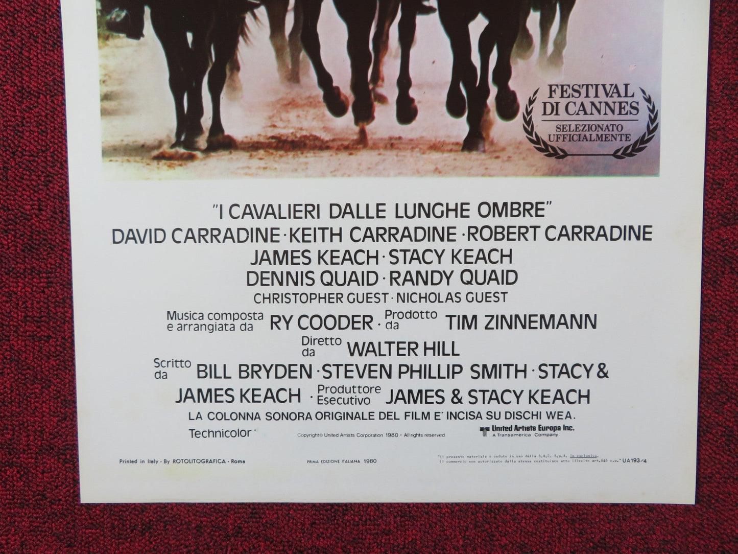 THE LONG RIDERS ITALIAN LOCANDINA POSTER DAVID CARRADINE STACY KEACH 1980 Rendezvous Cinema Movie posters