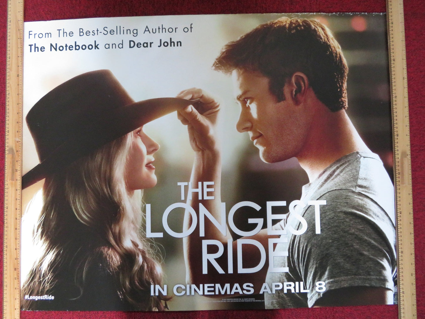THE LONGEST RIDE UK QUAD (30"x 40") ROLLED POSTER SCOTT EASTWOOD 2015 Rendezvous Cinema Movie posters