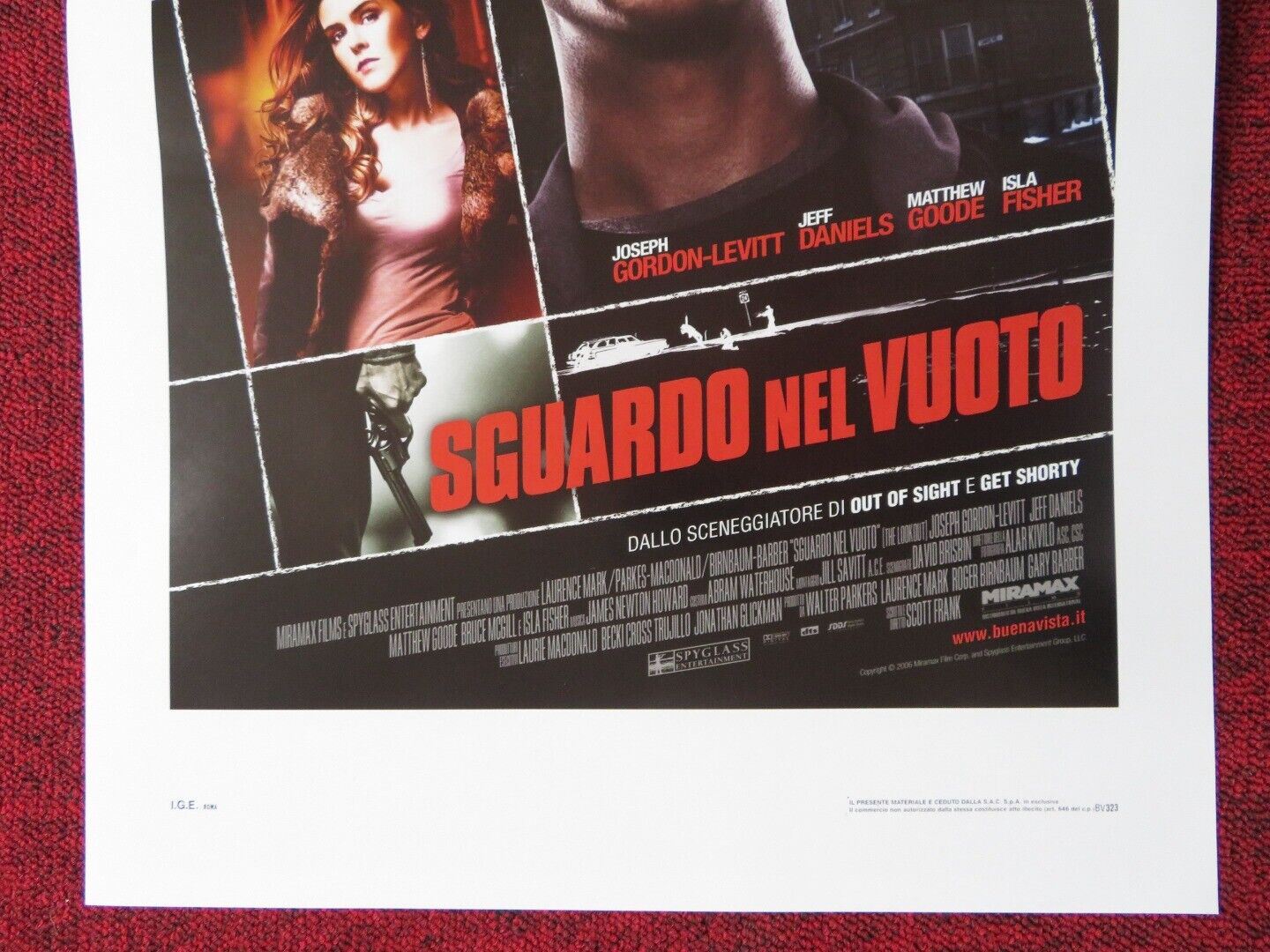 THE LOOKOUT ITALIAN LOCANDINA (27.5"x13") POSTER JOSEPH GORDAN - LEVITT 2007 Movie posters