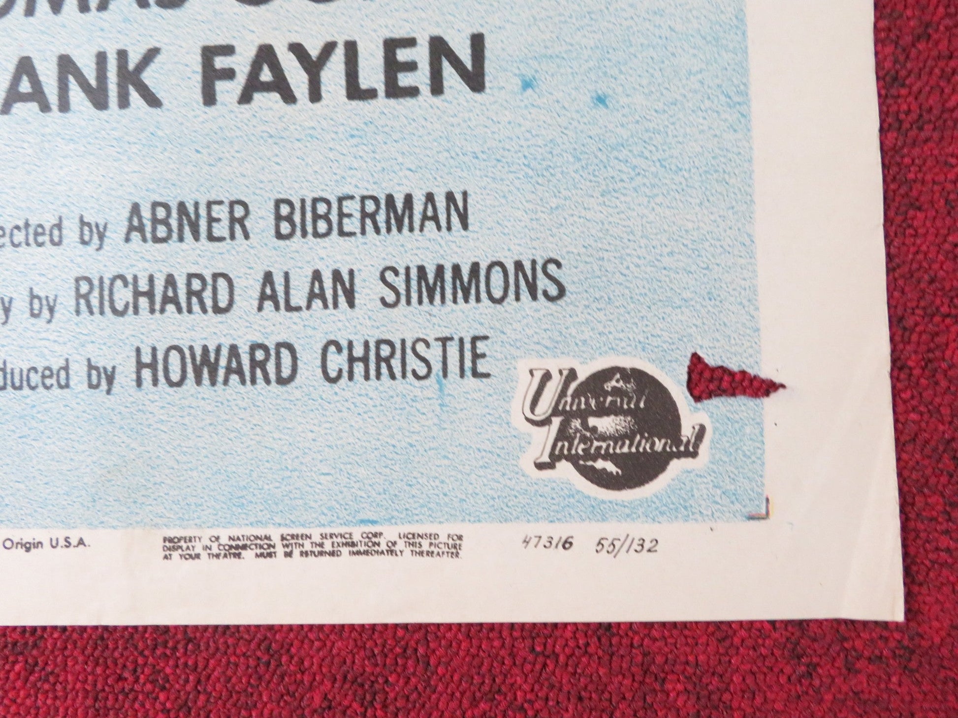 THE LOOTERS FOLDED US ONE SHEET POSTER RORY CALHOUN JULIE ADAMS 1955 Rendezvous Cinema Movie posters