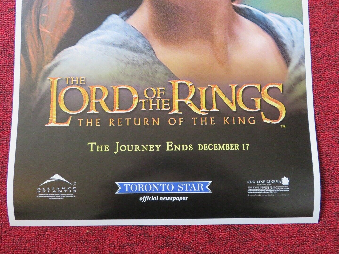 The Lord of the Rings: The Return of the King TWO SIDED US (13.5"x 19.5") POSTER Movie posters