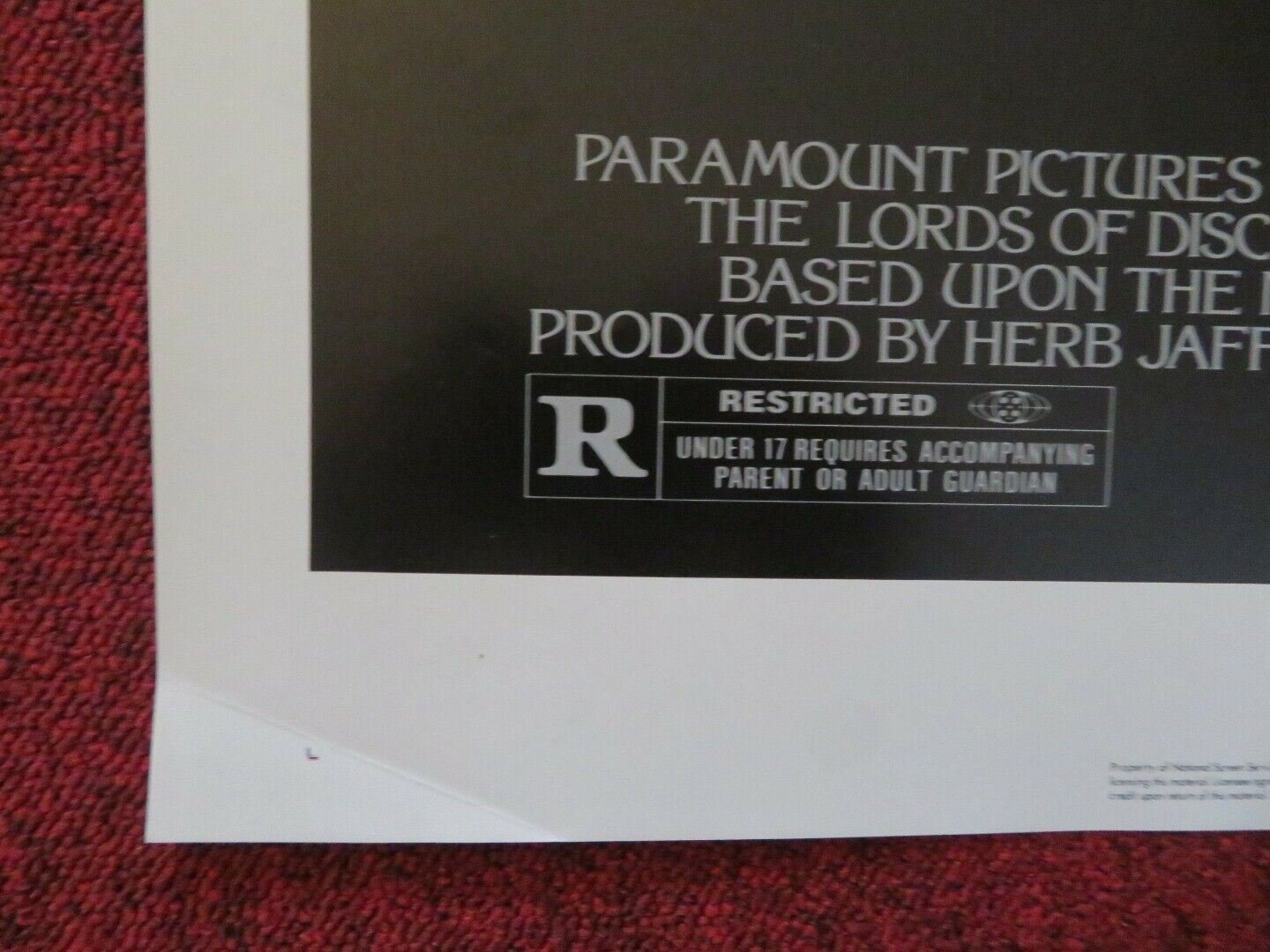 THE LORDS OF DISCIPLINE FOLDED US ONE SHEET POSTER DAVID KEITH 1983 Movie posters