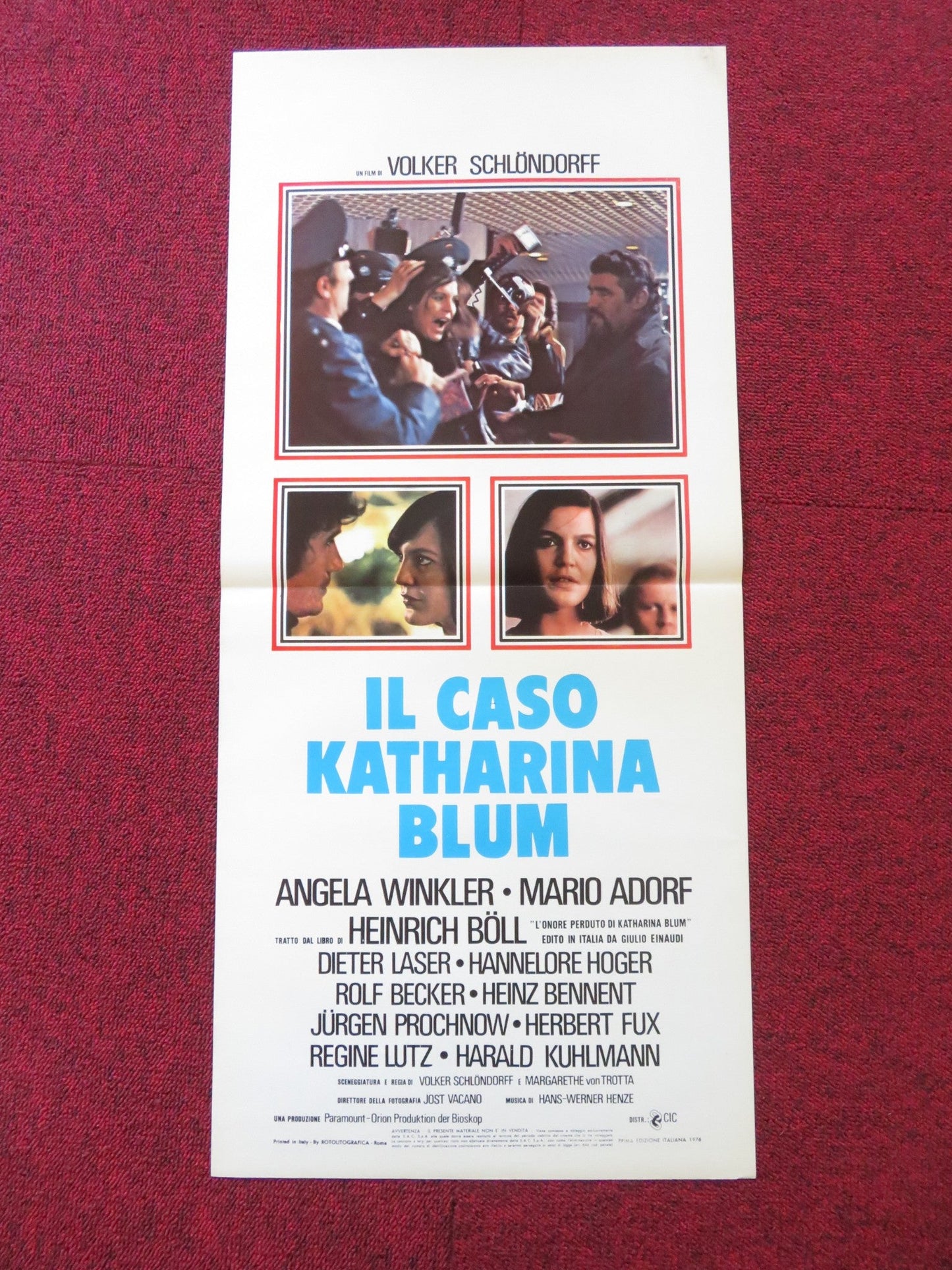 THE LOST HONOR OF KATHARINA BLUM ITALIAN LOCANDINA POSTER ANGELA WINKLER 1975 Rendezvous Cinema Movie posters