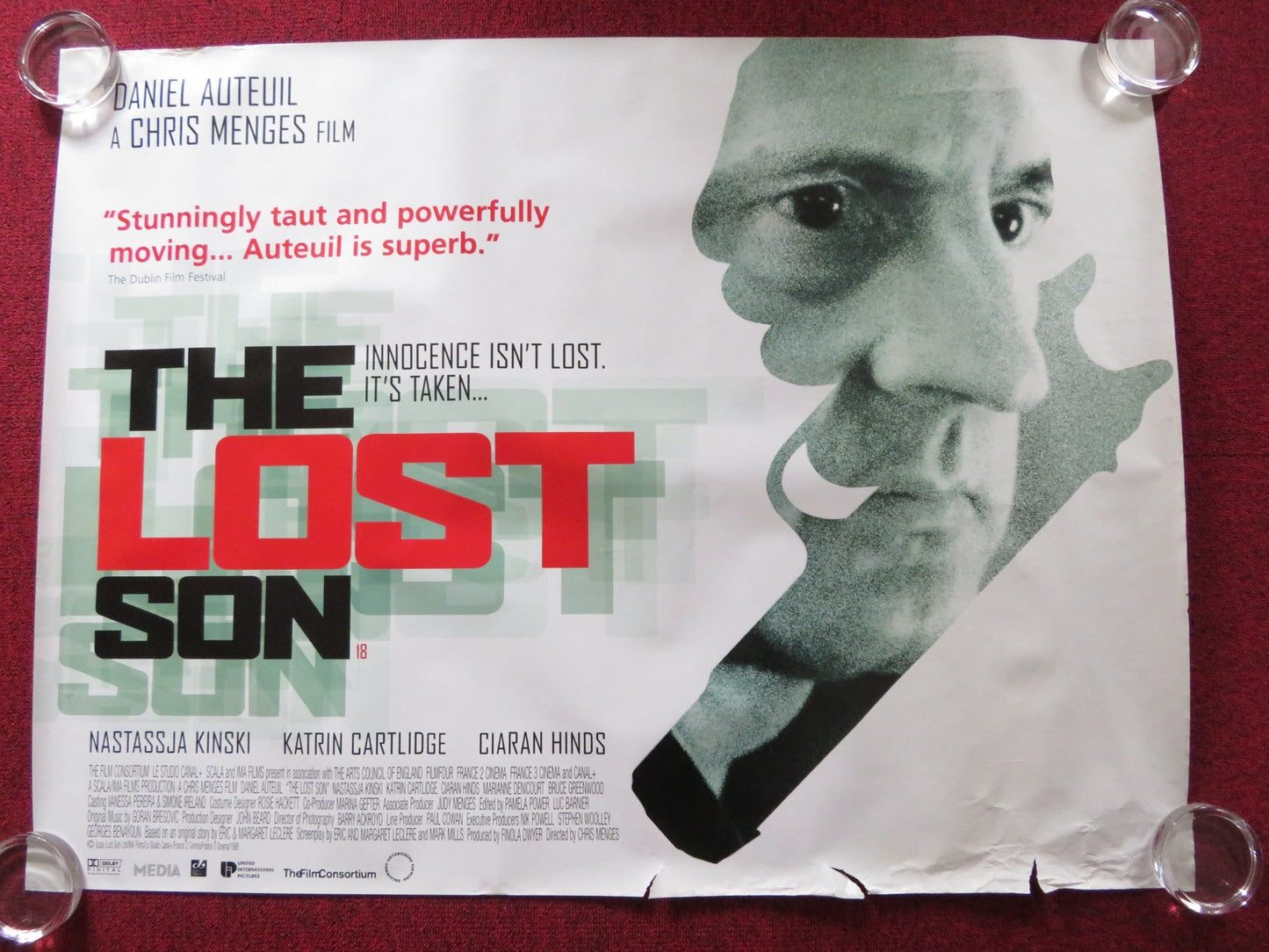 THE LOST SON UK QUAD ROLLED POSTER DANIEL AUTEUIL NASTASSJA KINSKI 1999 Rendezvous Cinema Movie posters