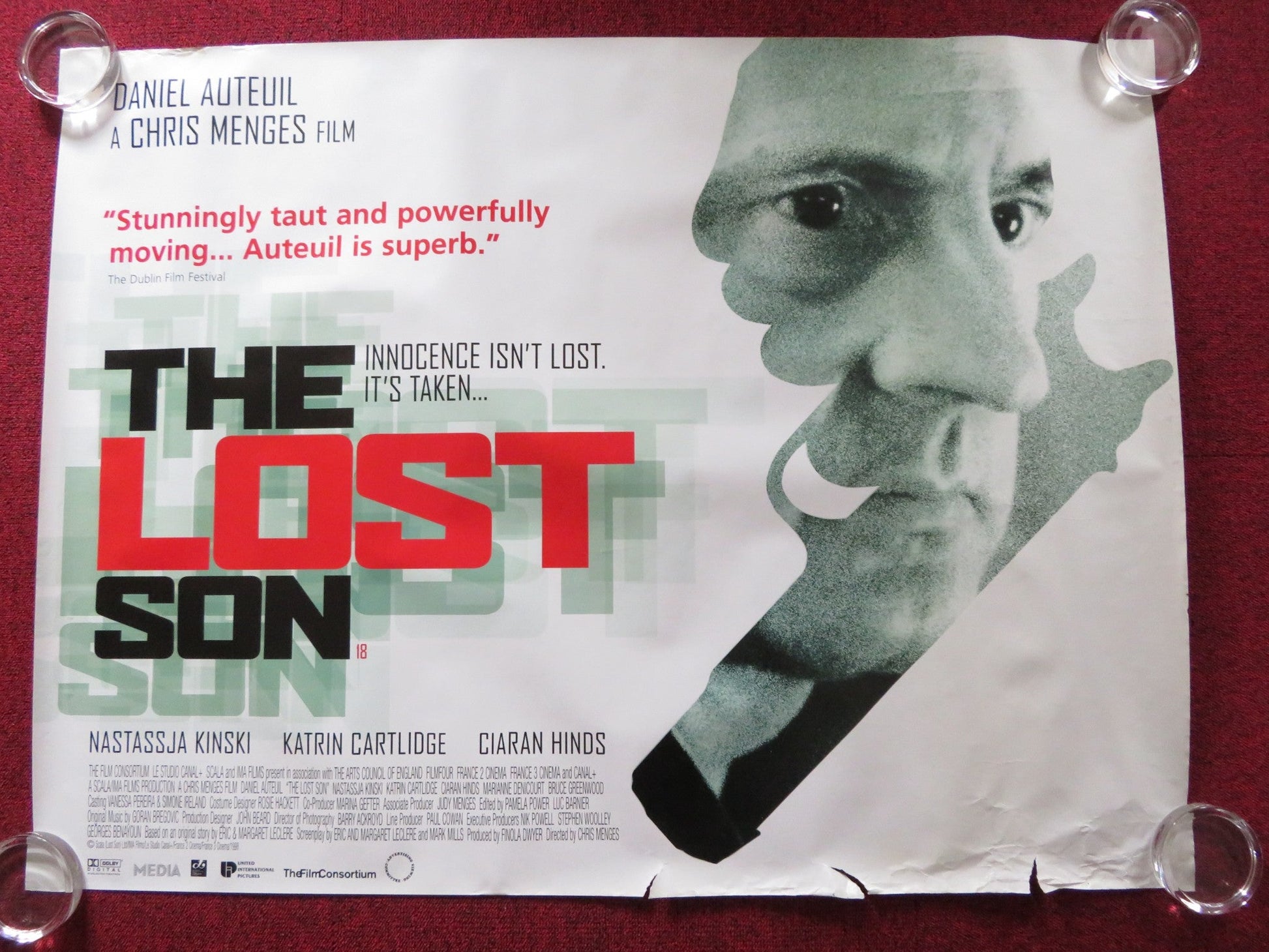 THE LOST SON UK QUAD ROLLED POSTER DANIEL AUTEUIL NASTASSJA KINSKI 1999 Rendezvous Cinema Movie posters